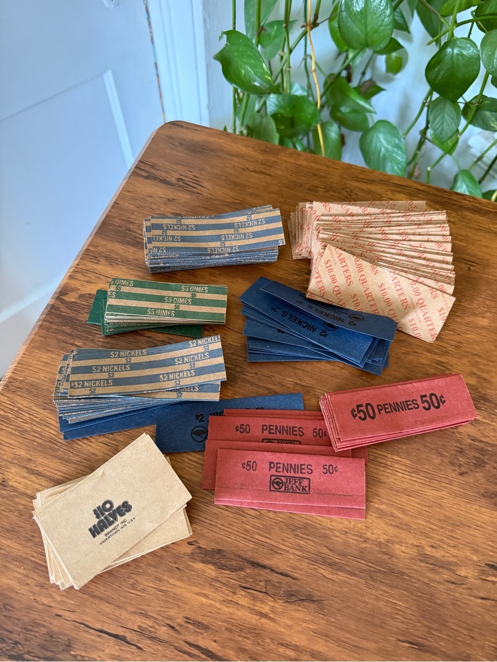 Assorted Coin Roll Wrappers - Multipack of Colored Paper Coin Rolls vintage